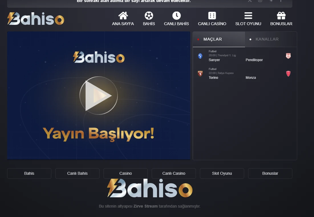 Bahiso TV ekran görüntüsü