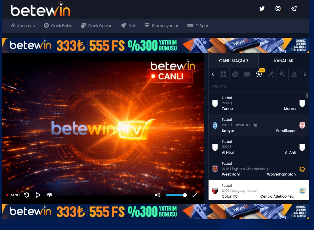Betewin TV ekran görüntüsü