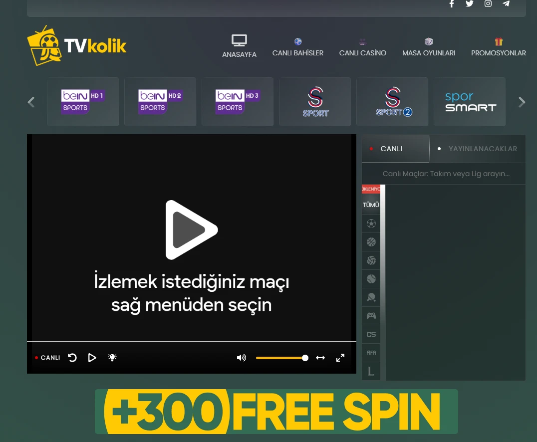 Betkolik TV ekran görüntüsü