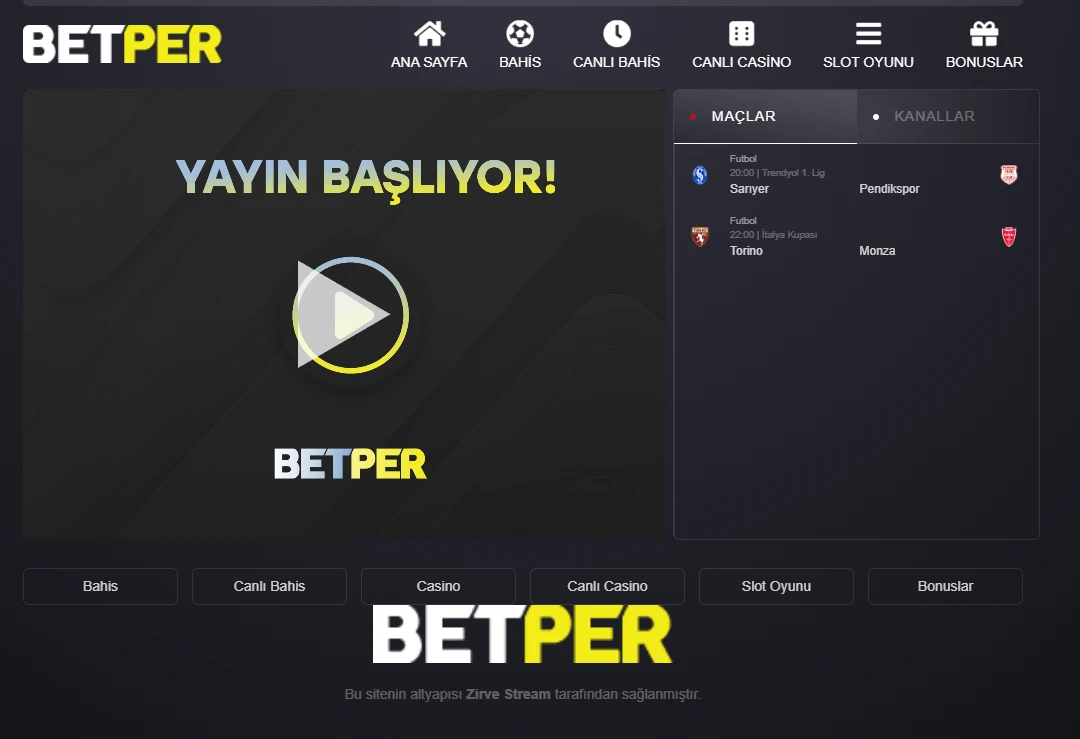 Betper TV ekran görüntüsü