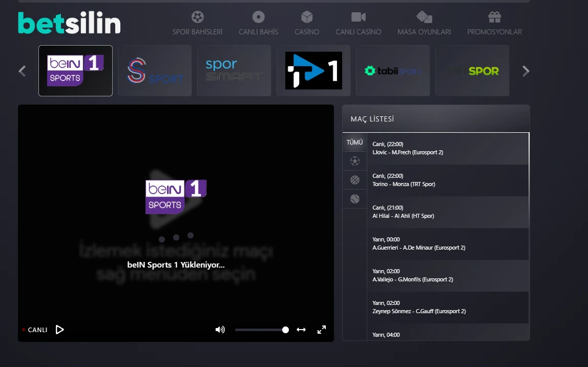 Betsilin TV ekran görüntüsü
