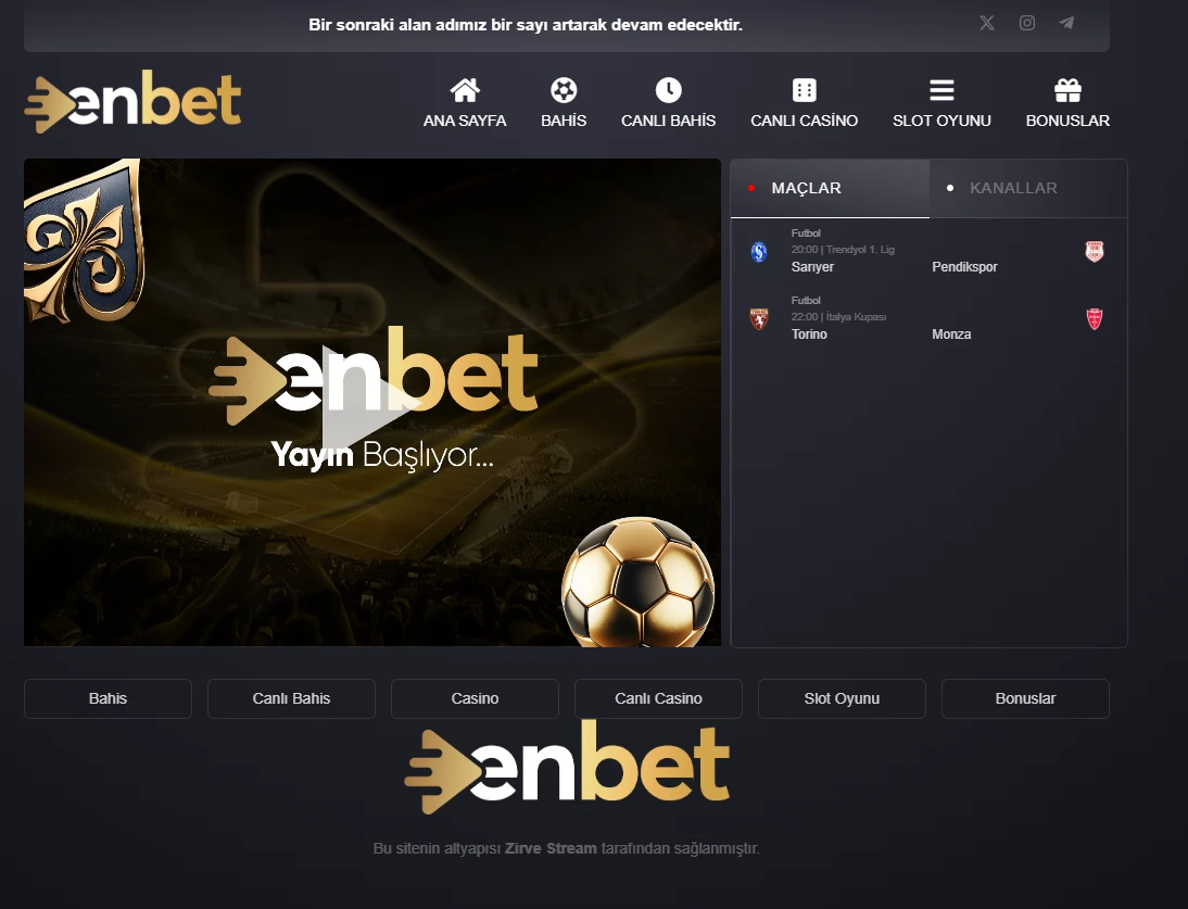 Enbet TV ekran görüntüsü