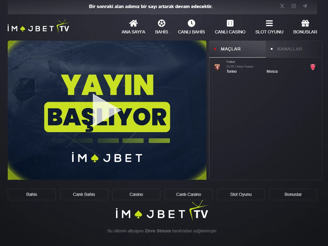 İmajbet TV ekran görüntüsü