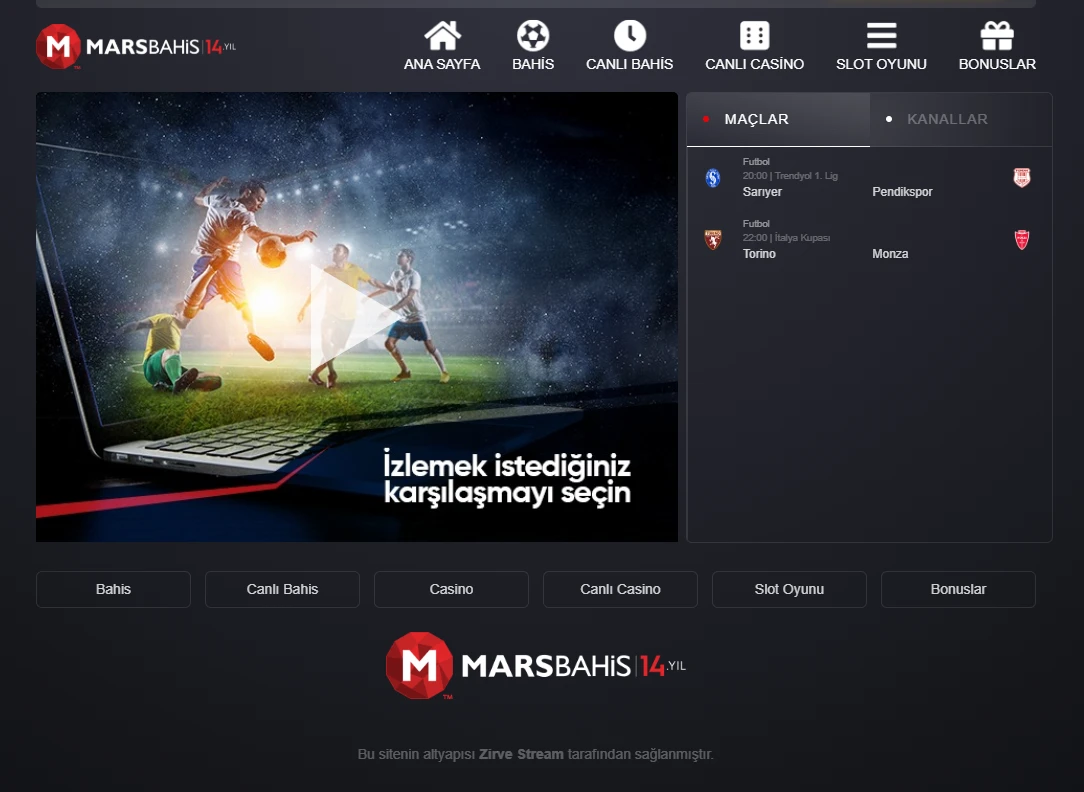Marsbahis TV ekran görüntüsü