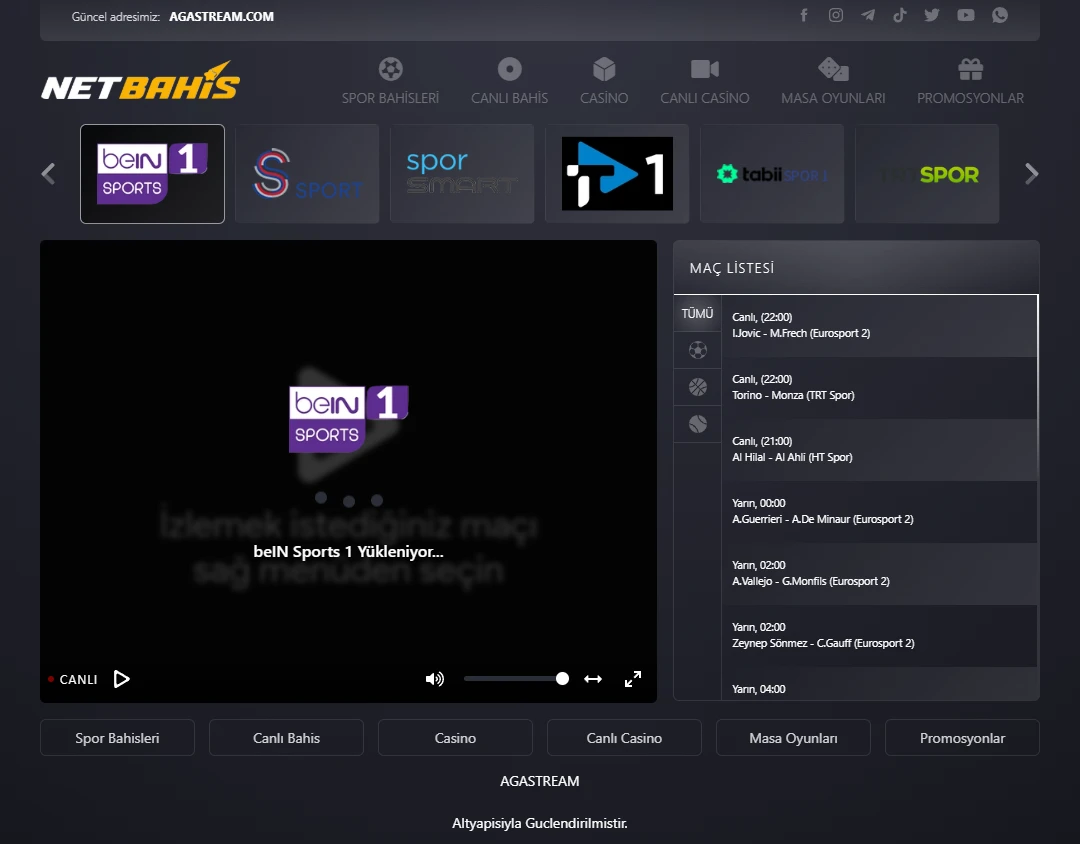 Netbahis TV ekran görüntüsü