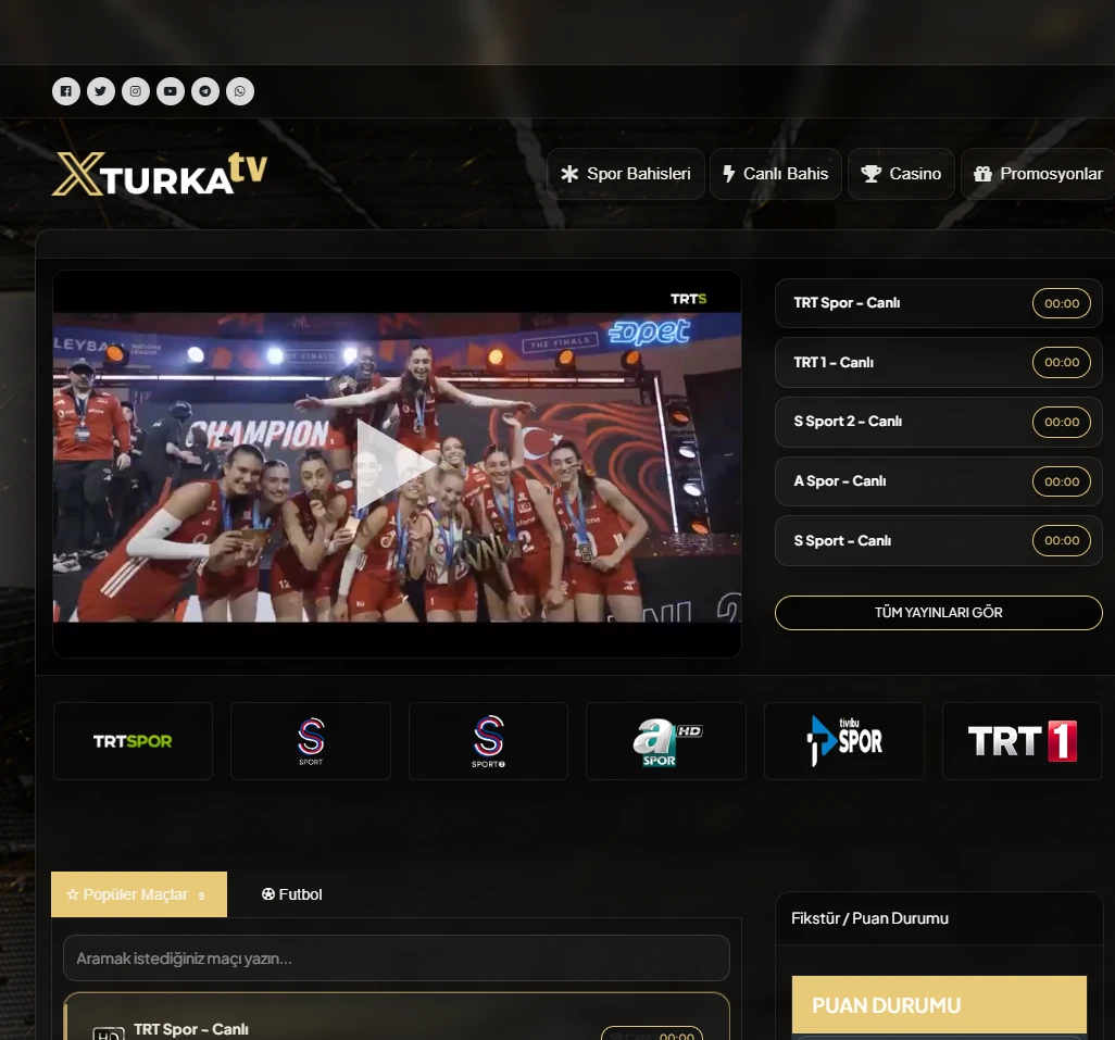 XTurka TV ekran görüntüsü